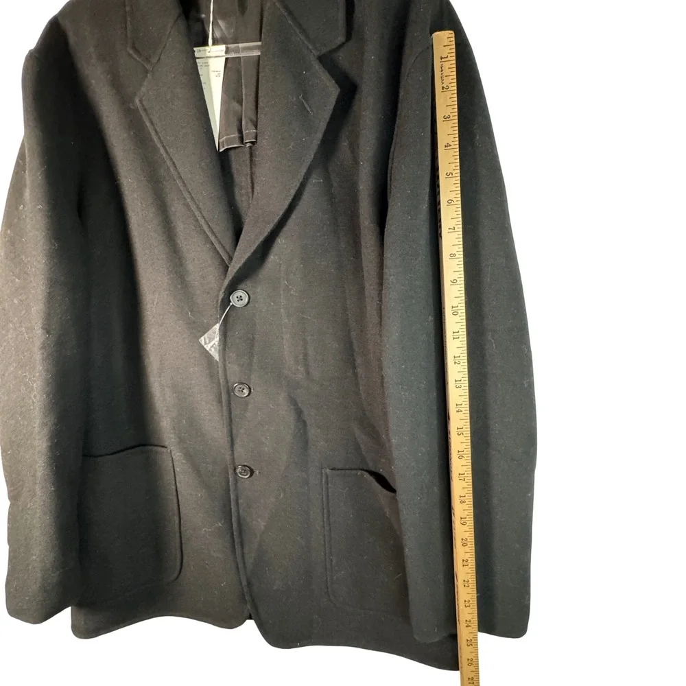 Uniqlo U Lemaire‎ Wool Blended Tailored Jacket Black Large Mens Blazer Coat NEW